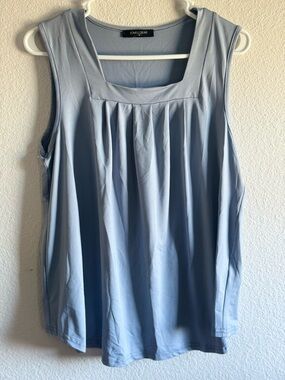 Loveu Dear Light Blue Pleated Square-Neck Camisole